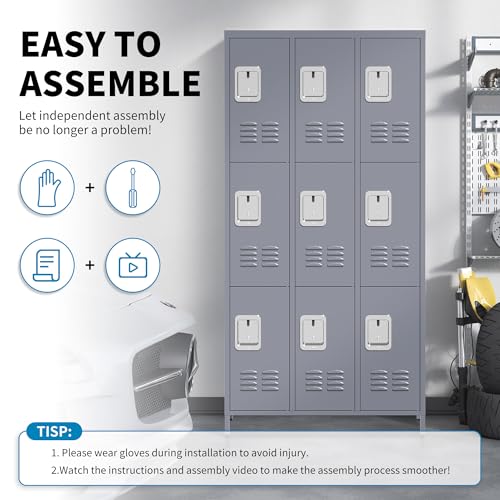Metal Lockers with Shelves 72" H for Employees C448234