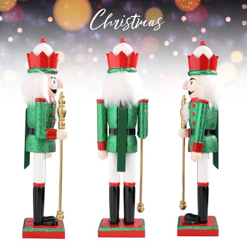 16 Inch Wooden Nutcracker Christmas Decoration for Table Desktop Fireplace Indoor Home H891
