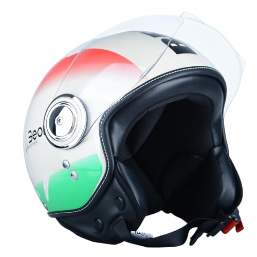 3/4 Open Face Motorcycle Helmet with Anti-Scratch Visor S57458