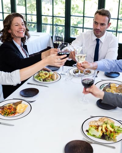 Disposable Plates Set for 50 Guests, Plastic Dinnerware with Cups and Napkins J193