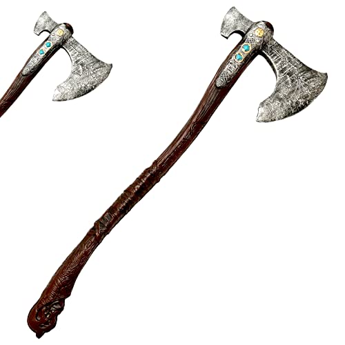 LALAPORT 36.5 Inch Fantasy God Viking Foam War Axe Sword for Video Game, Cosplay Costume Prop, Collection, Gift. Prop 1:1 Replica