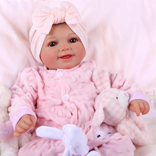 Reborn Baby Doll Sunny - 17 Inch Soft Vinyl Realistic Poseable Doll with Accessories L43468