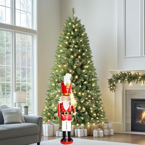 Giant Hand-Painted Red Christmas Nutcracker Soldier Ornament on Stand T877
