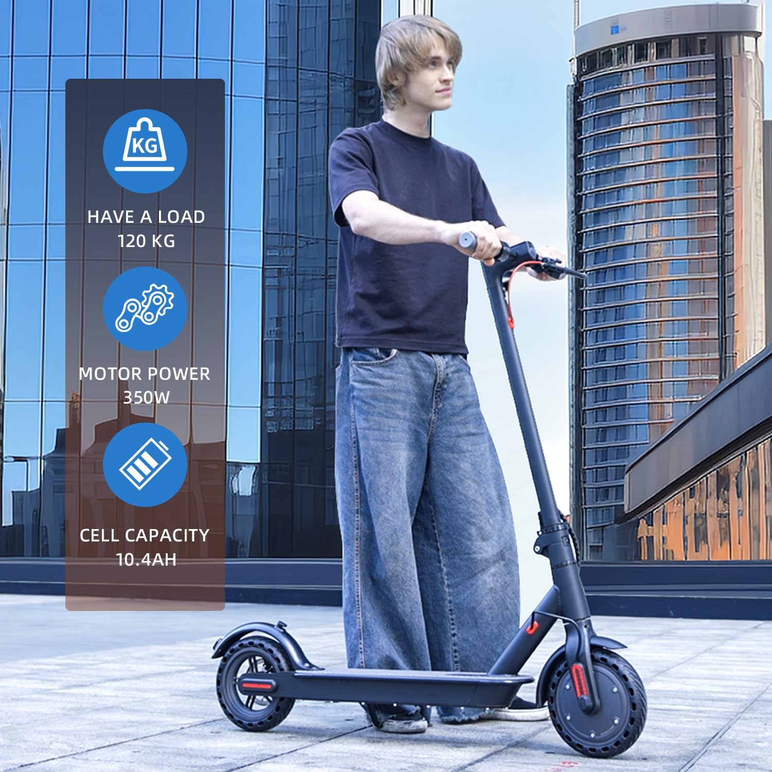 Electric Scooter for Adults, Portable Folding Commuting Scooter L509