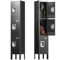 Metal Storage Cabinet, 5 Doors, Blue W429