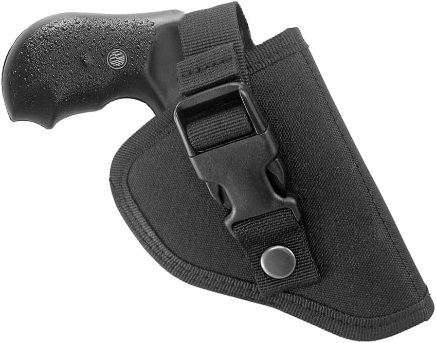 Tactical Belt Clip Revolver Holster Draw Outside The Waistband Holster Fits .22 .38 .357 J Frame Snub Nose 2" Revolvers LCR S&W Airweight Bodyguard Charter Arms Rossi