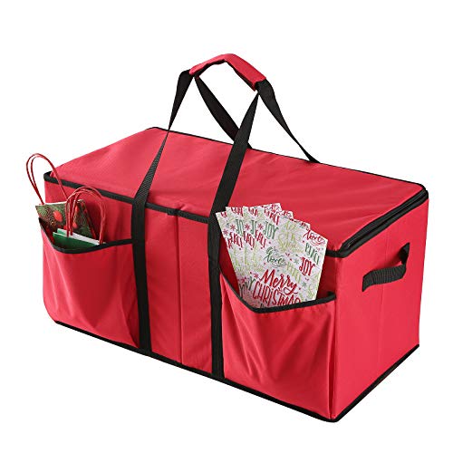 Christmas Figurine Storage Box with Adjustable Pockets, 15 Inches O946