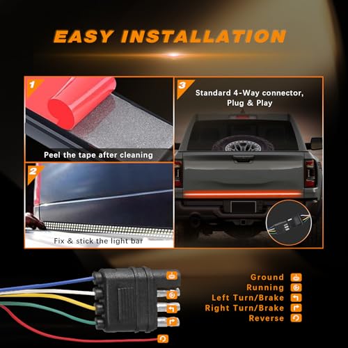 60 Inch LED Tailgate Light Bar with Reverse and Turn Signals J750361
