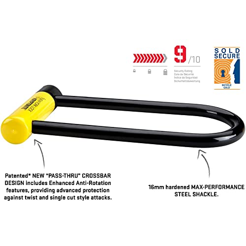 Heavy Duty Anti-Theft Bicycle U-Lock with Keys, 16mm Shackle for Bikes E-Bikes Scooters T666092
