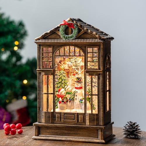 Nutcracker Snow Globe Lantern with Music and Timer Z50315