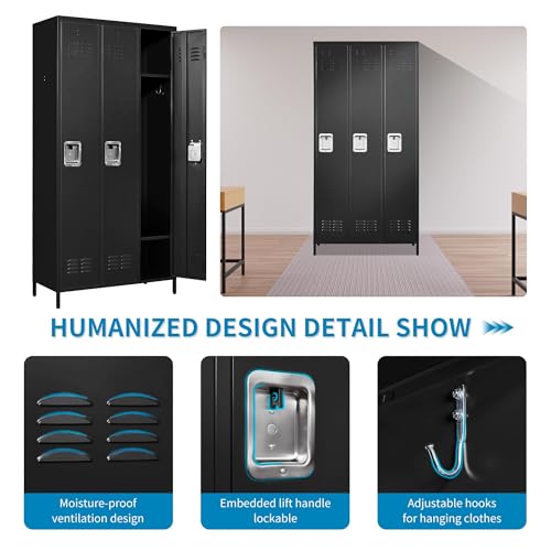 Metal Lockers with Shelves 72" H for Employees C448234