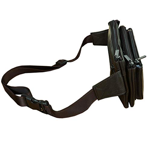 Leather Waist Bag for Travel Hiking Running M4534