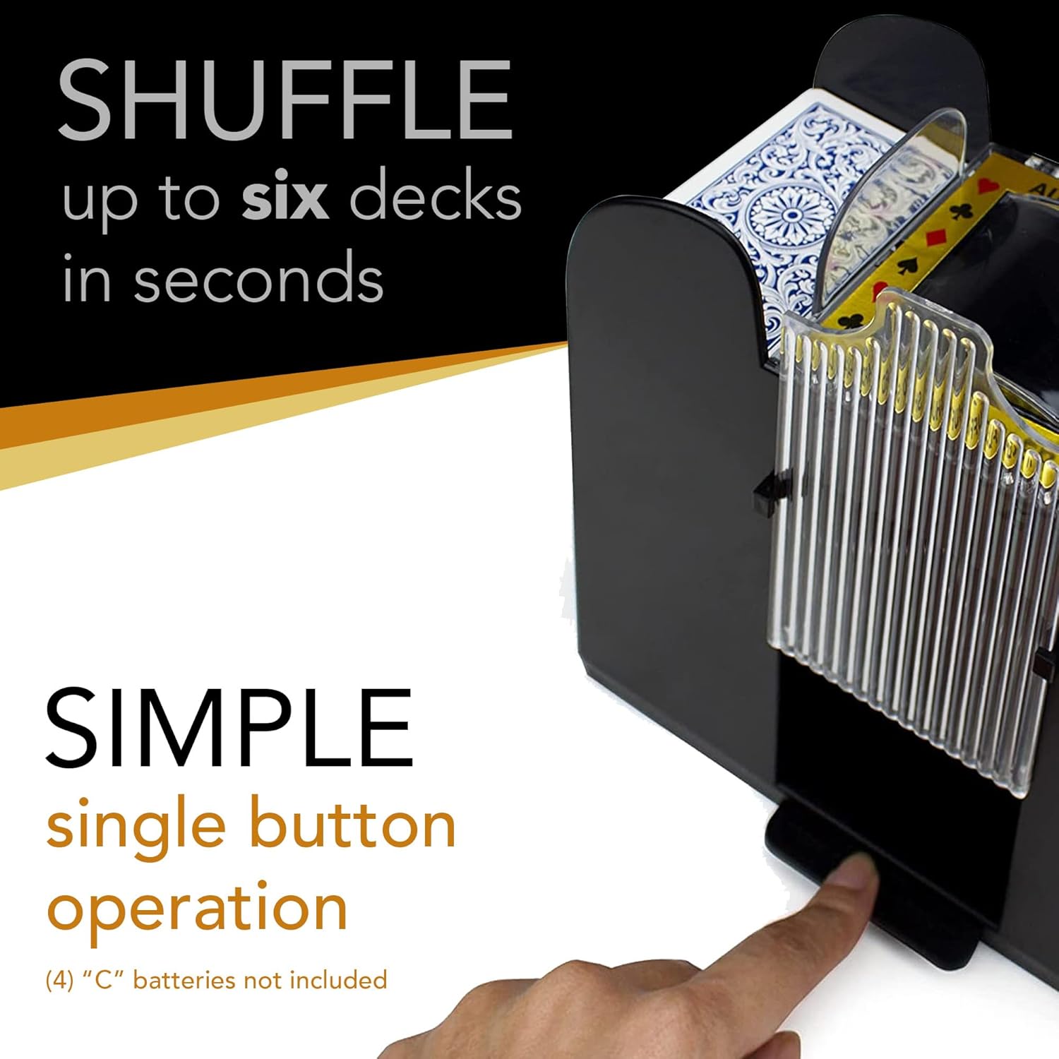 Automatic Card Shuffler 6 Deck Battery Operated K281