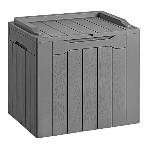 30 Gallon Waterproof Resin Deck Box for Outdoor Patio and Garden Storage Q30388