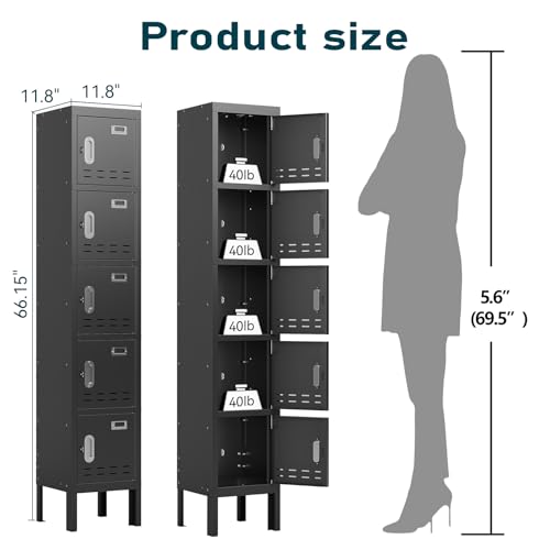 Metal Cabinet with Lockable Door for Office, Gym, School, Home A290