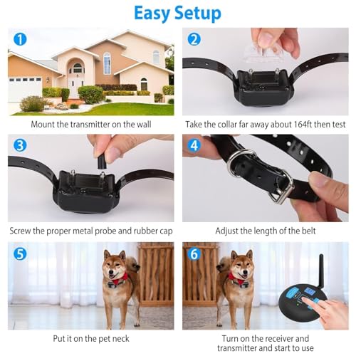 Dog Wireless Fence with Remote Training Collar, Rechargeable Waterproof, Adjustable Range K996
