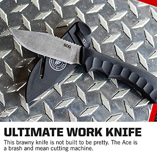 Fixed Blade Knife with Sheath, 3.8 Inch Full Tang Blade Z252