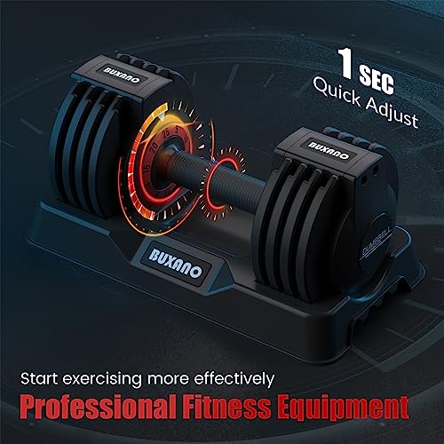 Adjustable Dumbbell 25LB, 5-in-1 Free Weight with Non-Slip Handle for Home Gym B97001