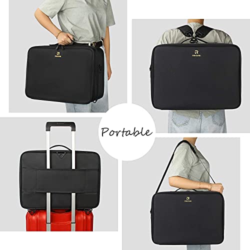 Large Capacity 3 Layer Makeup Case Cosmetic Organizer with Brush Bag R31262