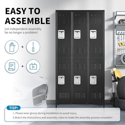 Metal Lockers with Shelves 72" H for Employees C448234
