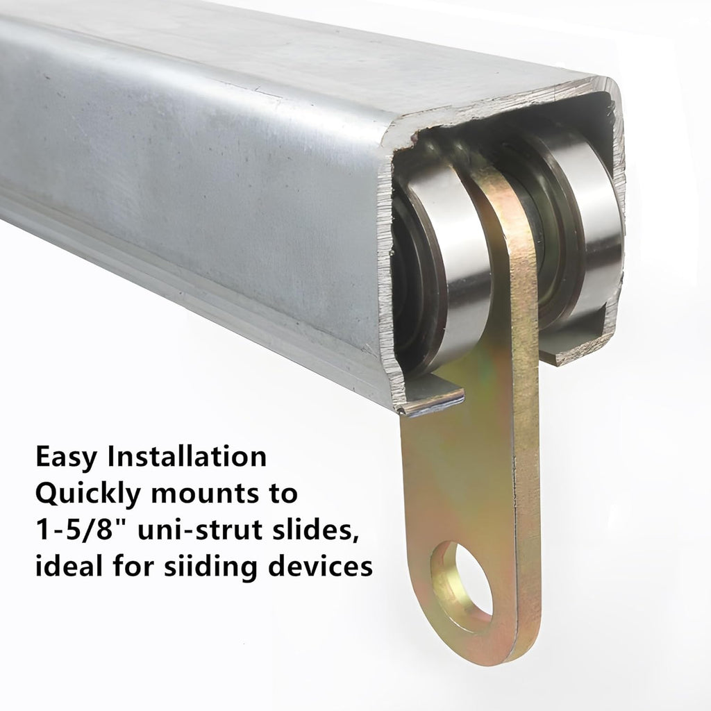 2 Wheel Trolley Assembly Roller for 1-5/8" Strut Channel, 4pc X5566