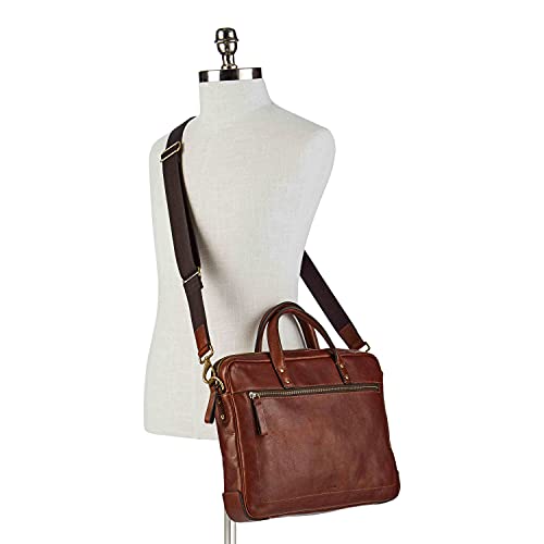 Men's Leather Messenger Briefcase Laptop Bag A46922