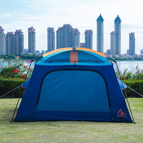 Extra Large Family Cabin Tent 2 Rooms 3 Doors 3 Windows Waterproof for Camping H460