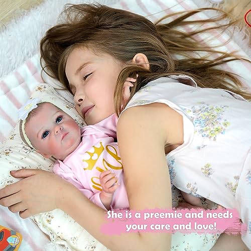 20 Inch Realistic Reborn Baby Doll in Green Outfit with Accessories B700