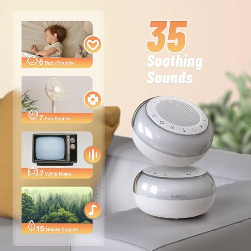 White Noise Machine with 35 Soothing Sounds and Nightlight K11976