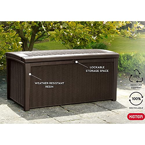 Outdoor Storage Deck Box for Patio, Backyard and Garden, 110 Gallon, Lockable, Waterproof P895