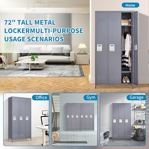 Metal Lockers with Shelves 72" H for Employees C448234