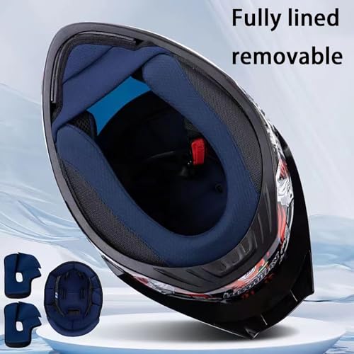 Modular Flip Up Motorcycle Helmet Full Face with Mask and Lens U622560