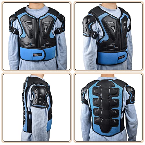Kids Motorcycle Armor Suit with Chest Protector and Elbow Knee Pads B100