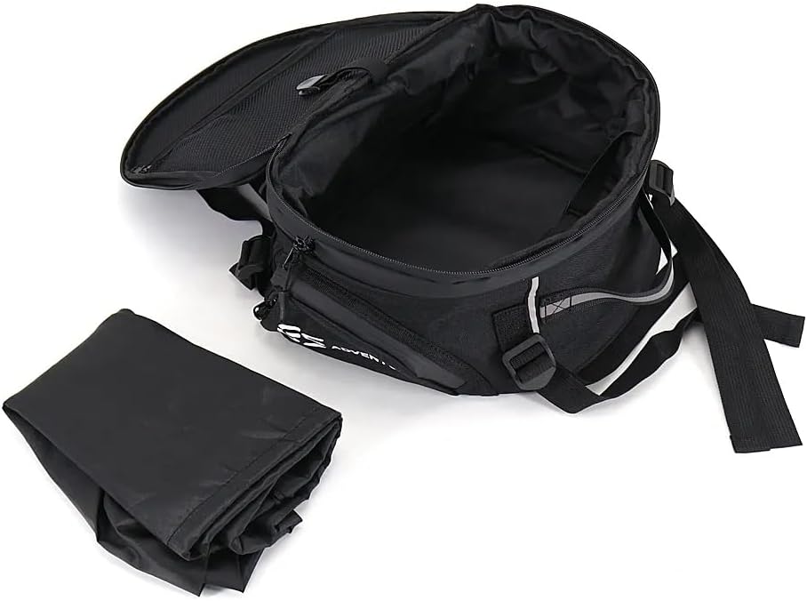 Motorcycle Tail Bag Waterproof Nylon Black G139104