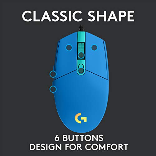 Wired Gaming Mouse, 8000 DPI, RGB, 6 Programmable Buttons Y69424