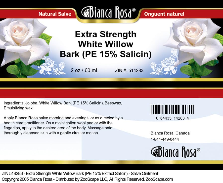 White Willow Bark Salve Ointment 2 oz U8450