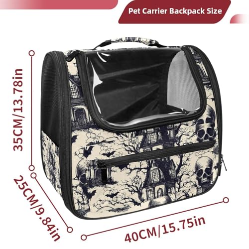 Halloween Cat Backpack Carrier, Breathable Bubble Pet Backpack R5452