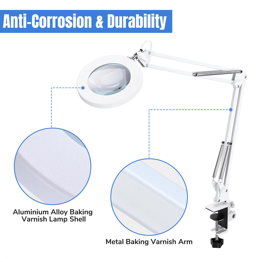LED Magnifying Lamp with Clamp Adjustable Arm U5060