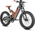 P5 24 * 4.0" Fat Tires Electric Commuter Bike ，48V20Ah Battery Peak 1000W 28Mph Electric Bicycle for Adults,7 Gears with Full Suspension Hydraulic Brakes，Colorful Display, for All-Terrain