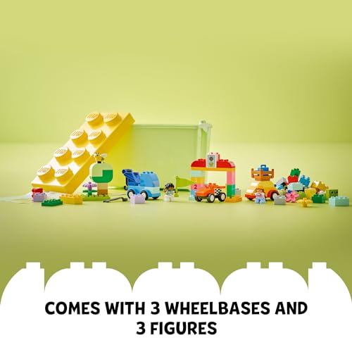 Classic Cars and Trucks Brick Box Playset, STEM Toy for Toddlers 18 Months Plus T233