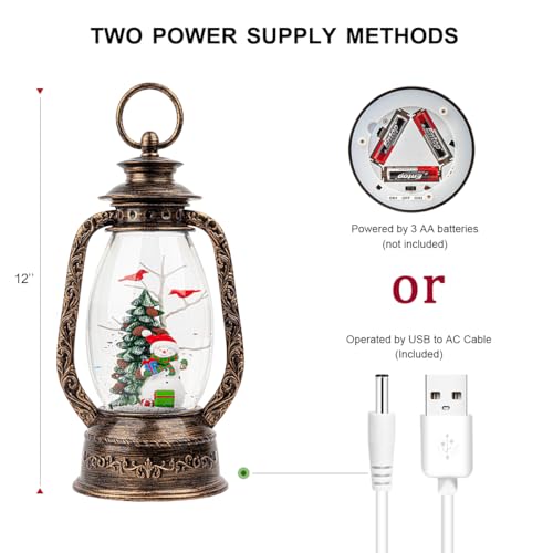Nutcracker Snow Globe Lantern with Music and Timer Z50315