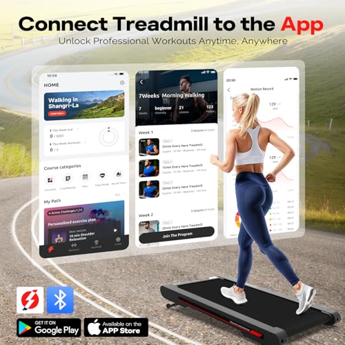Walking Vibration Pad with APP, 3 in 1 Under Desk Treadmill, Low Noise with Remote Control K2989