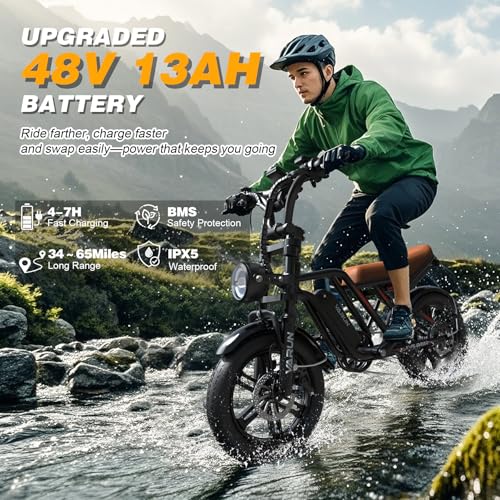 Electric Bike 750W for Adults, 65+ Miles Range, 25 MPH, Full Suspension G94813