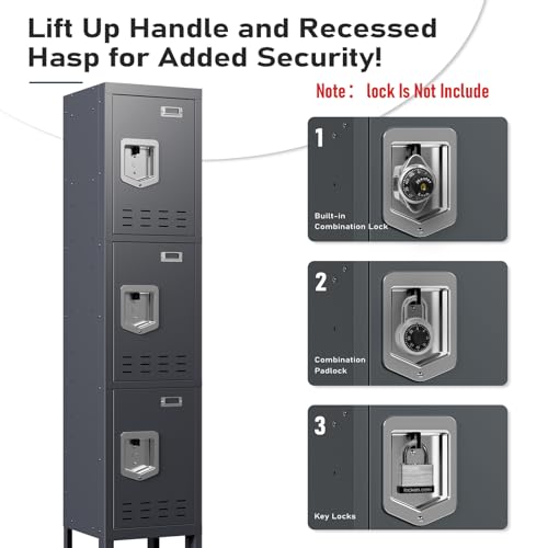 Metal Cabinet with Lockable Door for Office, Gym, School, Home A290