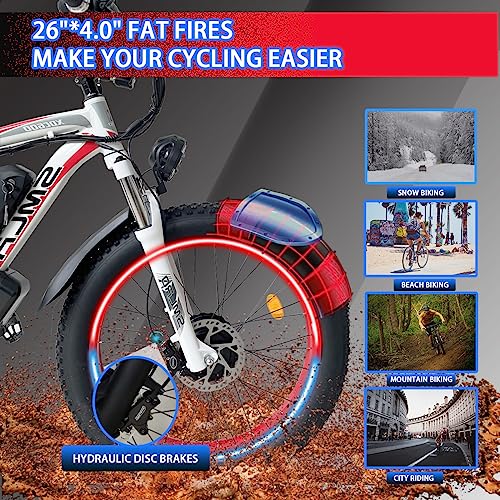 2000W Dual Motor AWD 48V 22Ah Fat Tire Electric Bike X526097