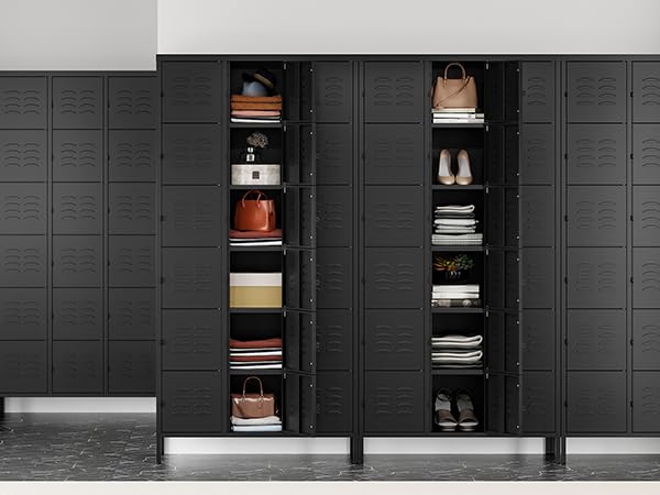 3-Door Blue Steel Storage Locker for Office, School, Gym C68898