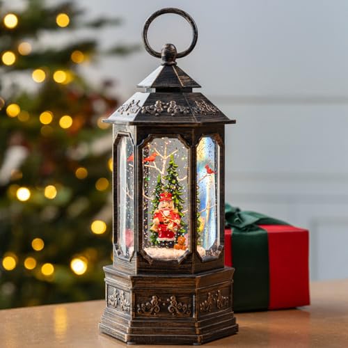 Nutcracker Snow Globe Lantern with Music and Timer Z50315