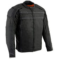 Milwaukee Leather Men's Armored Textile Motorcycle Rider Jacket-Year Round Wear