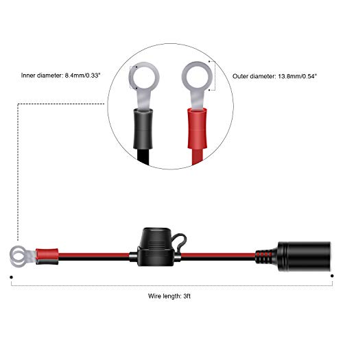 Car Cigarette Lighter Adapter Battery Extension Cable V656009