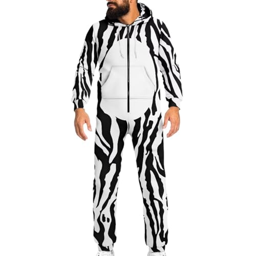Adult Onesie Hooded One-Piece Pajama Zipper Jumpsuit for Men and Women I930